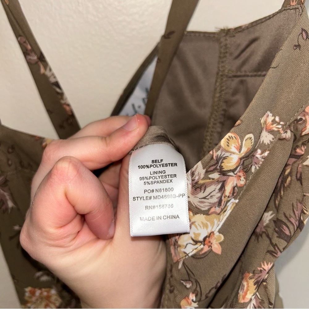 Petal + Pup Lillee Tiered Maxi Dress Olive - Picture 5 of 7